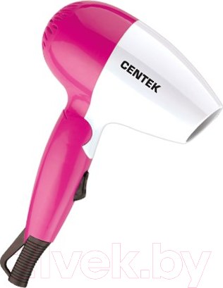 Изображение товара Компактный фен Centek CT-2229 (белый/розовый)