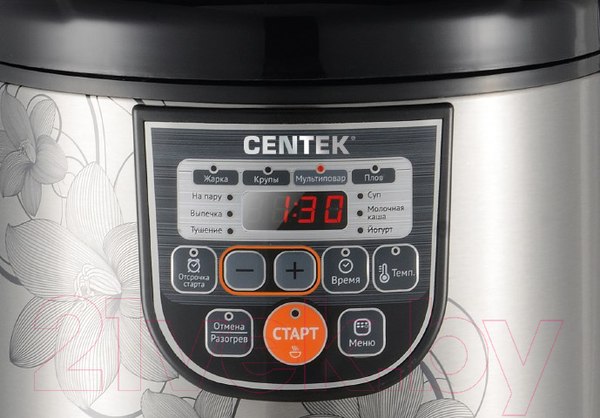 Изображение товара Мультиварка Centek CT-1498 Ceramic (черный/сталь)