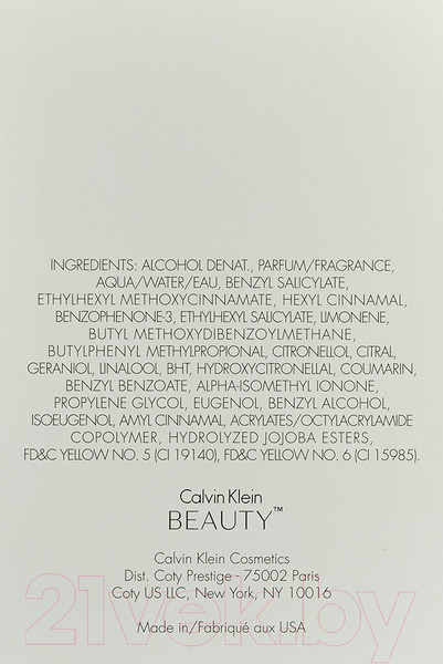 Изображение товара Парфюмерная вода Calvin Klein Beauty Eau Spray (30мл)