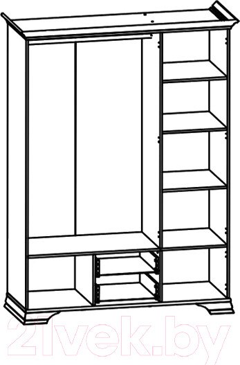 Изображение товара Шкаф Black Red White Kentaki S320-SZF5D2S (белый)
