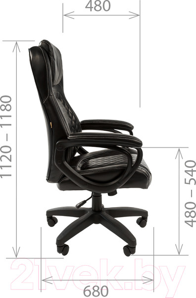 Изображение товара Кресло офисное Chairman 432 (экокожа/черный)