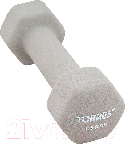 Изображение товара Гантель Torres PL550115 (1.5кг, серый)