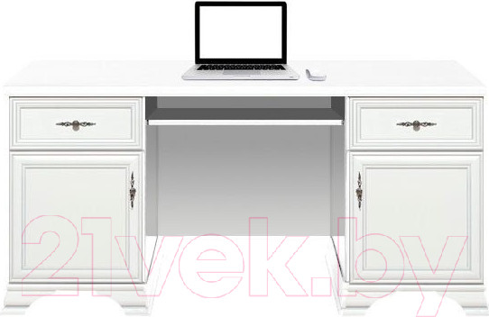 Изображение товара Компьютерный стол Black Red White Kentaki S320-BIU2D2S (белый/белый)