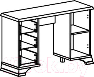 Изображение товара Туалетный столик Black Red White Kentaki S320-TOL (белый/белый)