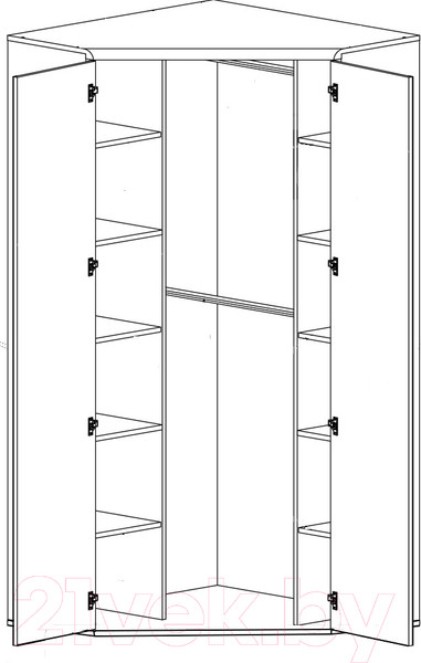 Изображение товара Шкаф Black Red White Индиана JSZFN 2d