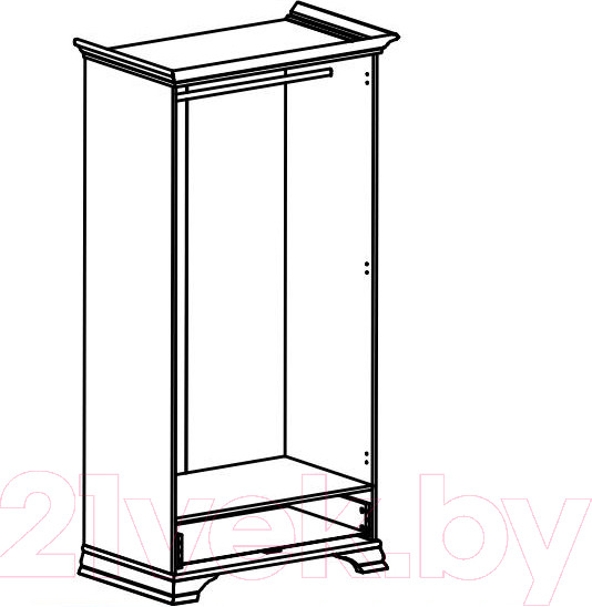 Изображение товара Шкаф Black Red White Kentaki S320-SZF2D1S (белый/белый)