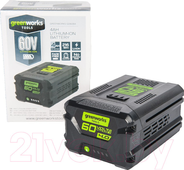 Изображение товара Аккумулятор для электроинструмента Greenworks G60B4 (2918407)