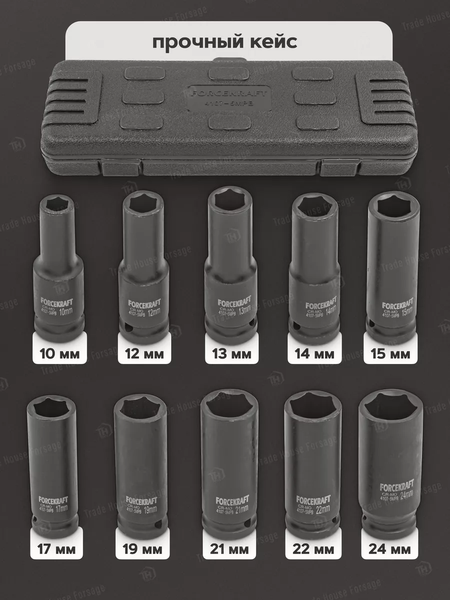 Изображение товара Набор головок слесарных ForceKraft FK-4107-5MPB (16210)