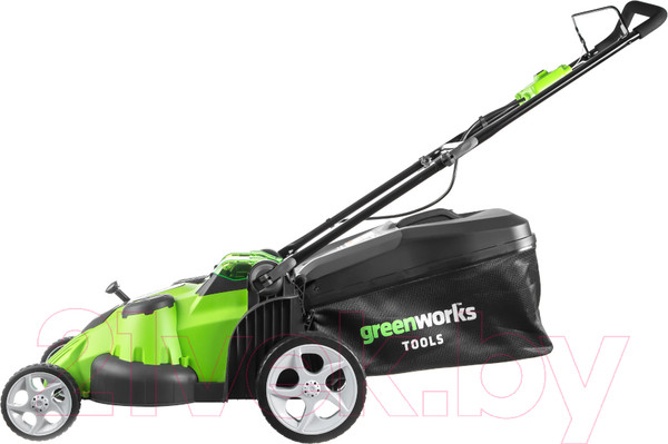Изображение товара Газонокосилка аккумуляторная Greenworks G40LM49DB TwinForce 40V 49см / 2500207VB (c АКБ 4Ач и ЗУ)
