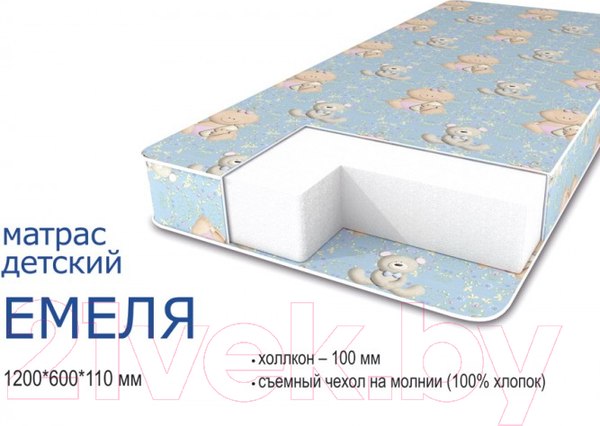 Изображение товара Матрас в кроватку Сонная сказка Емеля (бязь)