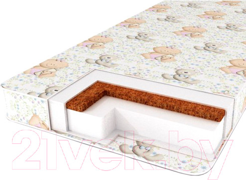 Изображение товара Матрас в кроватку Сонная сказка Лежебока (бязь)