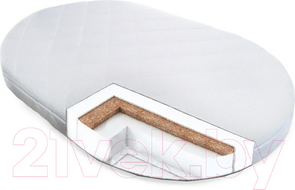 Изображение товара Матрас в кроватку Сонная сказка Садко овал 75x125 (трикотаж)