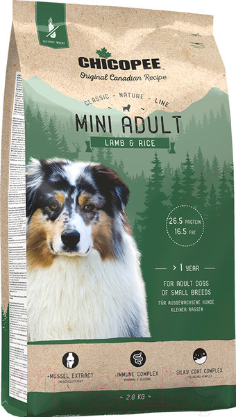 Изображение товара Сухой корм для собак Chicopee CNL Mini Adult Lamb & Rice (2кг)