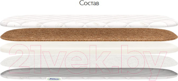 Изображение товара Матрас в кроватку Plitex Юниор Ю-02/3