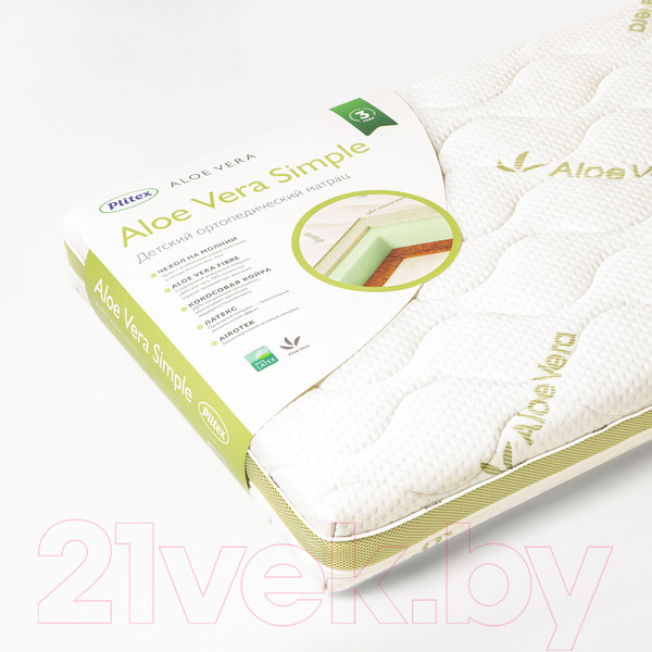 Изображение товара Матрас в кроватку Plitex Aloe Vera Simple АВ-05/1