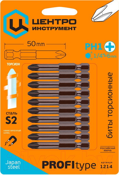 Изображение товара Набор бит Центроинструмент 1214