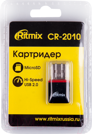 Изображение товара Картридер Ritmix CR-2010 (черный)