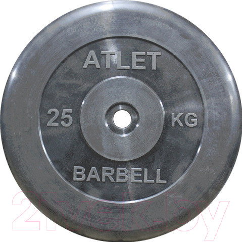 Изображение товара Диск для штанги MB Barbell Atlet d26мм 25кг (черный)