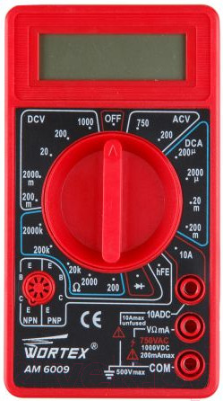 Изображение товара Мультиметр цифровой Wortex AM 6009 (AM6009000014)