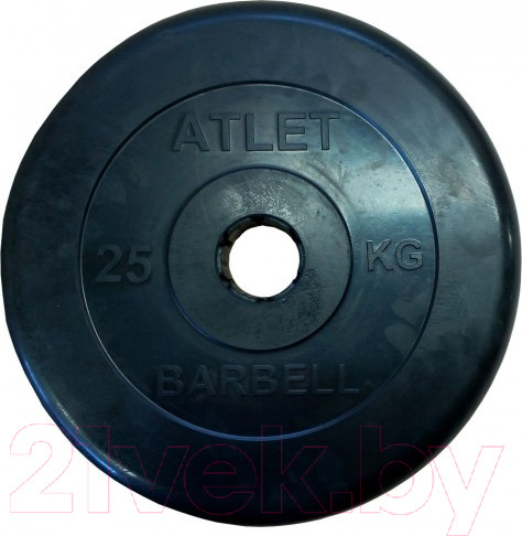 Изображение товара Диск для штанги MB Barbell Atlet d31мм 25кг (черный)