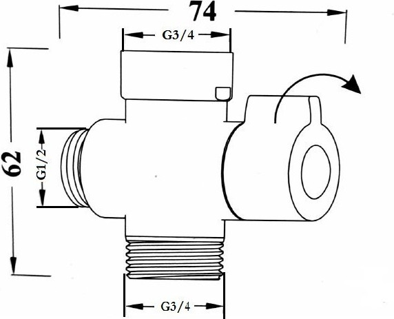 Изображение товара Дивертор для смесителя Ledeme LAAA-1