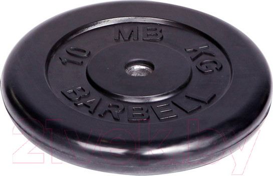 Изображение товара Диск для штанги MB Barbell d26мм 10кг (черный)