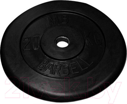 Изображение товара Диск для штанги MB Barbell d26мм 20кг (черный)