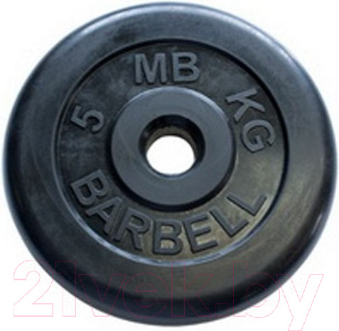 Изображение товара Диск для штанги MB Barbell d26мм 5кг (черный)