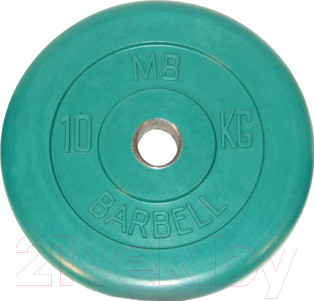 Изображение товара Диск для штанги MB Barbell d31мм 10кг (зеленый)