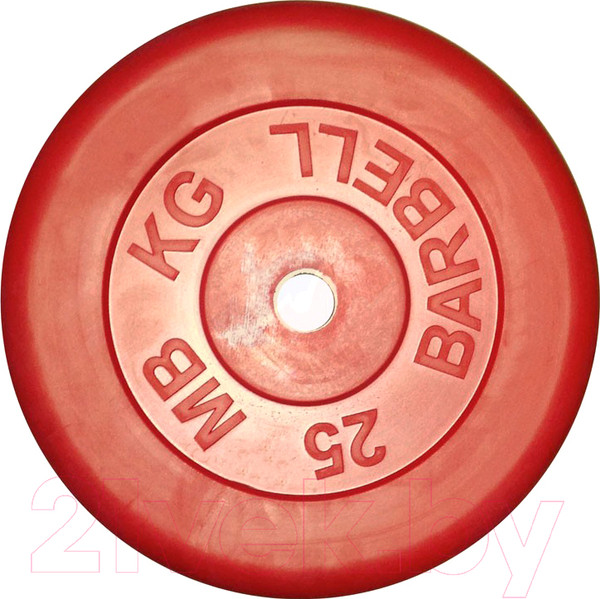Изображение товара Диск для штанги MB Barbell d31мм 25кг (красный)