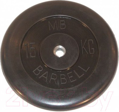 Изображение товара Диск для штанги MB Barbell d31мм 15кг (черный)