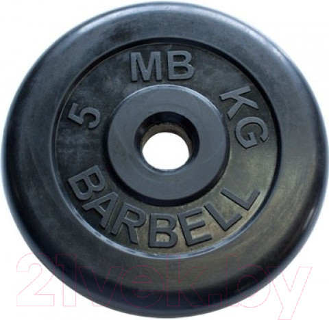 Изображение товара Диск для штанги MB Barbell d31мм 5кг (черный)