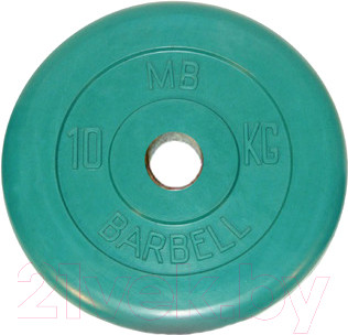 Изображение товара Диск для штанги MB Barbell d51мм 10кг (зеленый)