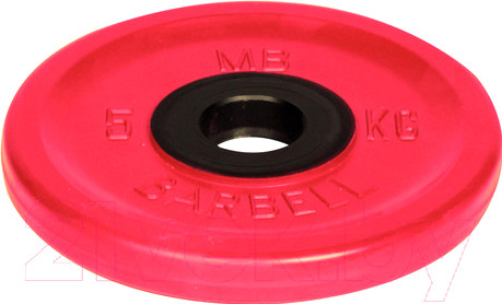 Изображение товара Диск для штанги MB Barbell Олимпийский d51мм 5кг (красный)