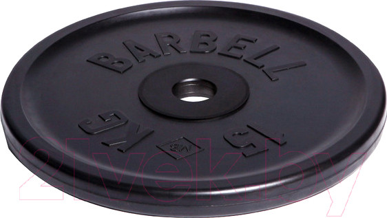 Изображение товара Диск для штанги MB Barbell Олимпийский d51мм 15кг (черный)