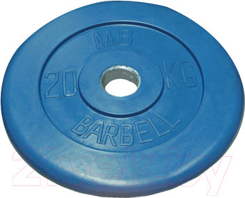 Изображение товара Диск для штанги MB Barbell d51мм 20кг (синий)