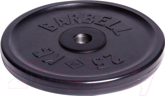 Изображение товара Диск для штанги MB Barbell Олимпийский d51мм 25кг (черный)