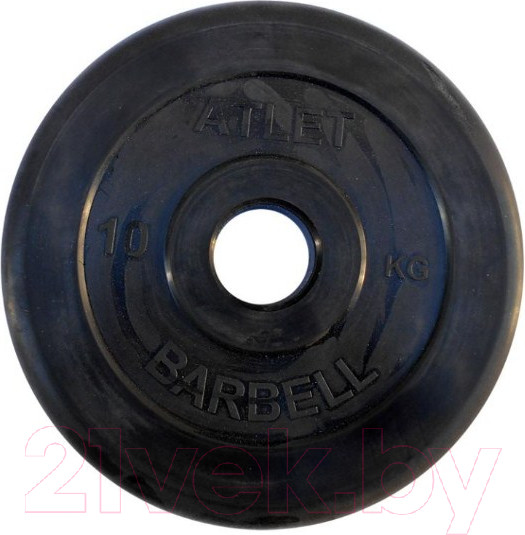 Изображение товара Диск для штанги MB Barbell d51мм 10кг (черный)
