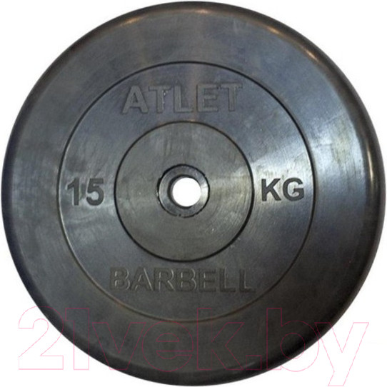 Изображение товара Диск для штанги MB Barbell d51мм 15кг (черный)