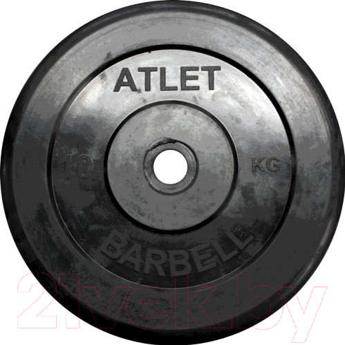 Изображение товара Диск для штанги MB Barbell Atlet d51мм 10кг (черный)