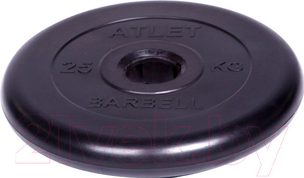 Изображение товара Диск для штанги MB Barbell Atlet d51мм 25 кг (черный)