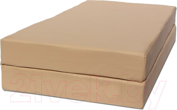 Изображение товара Гимнастический мат Perfetto Sport Складной №3 1x1x0.1м (бежевый)
