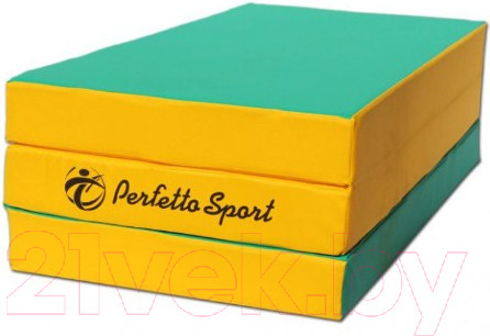 Изображение товара Гимнастический мат Perfetto Sport Складной №4 1x1.5x0.1м (зеленый/желтый)