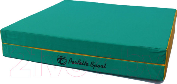 Изображение товара Гимнастический мат Perfetto Sport Складной №10 1x1.5x0.1м (зеленый/желтый)