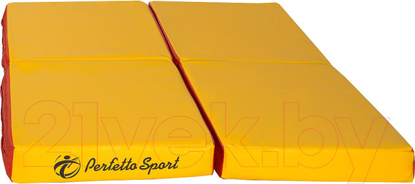 Изображение товара Гимнастический мат Perfetto Sport Складной №11 1x1x0.1м (красный/желтый)