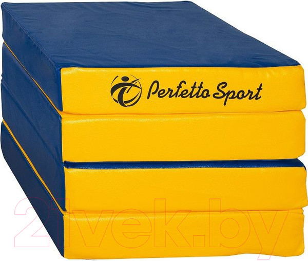 Изображение товара Гимнастический мат Perfetto Sport Складной №11 1x1x0.1м (синий/желтый)
