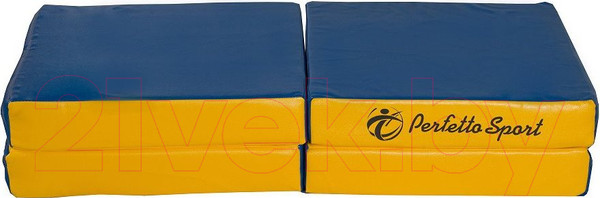 Изображение товара Гимнастический мат Perfetto Sport Складной №11 1x1x0.1м (синий/желтый)