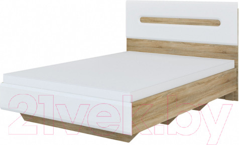 Изображение товара Полуторная кровать Мебель-Неман Леонардо МН-026-10-140 (белое дерево/дуб сонома)