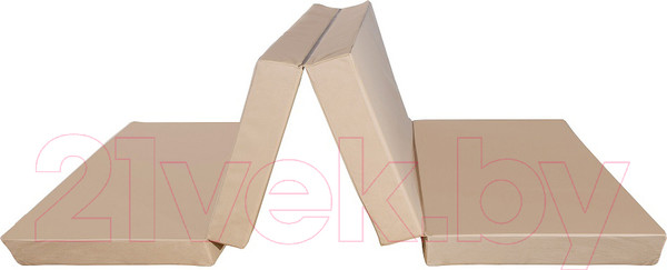 Изображение товара Гимнастический мат KMS sport Складной №5 1x2x0.1м (бежевый)