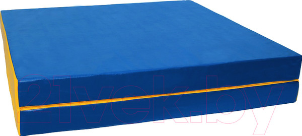 Изображение товара Гимнастический мат KMS sport Складной №10 1x1.5x0.1м (синий/желтый)